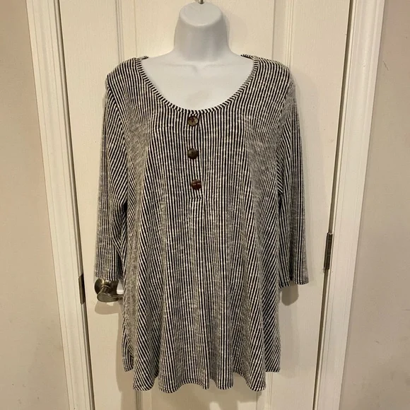 Star Vixen Peasant style top 3/4 Sleeve Tunic Blouse 2X - Picture 1 of 11